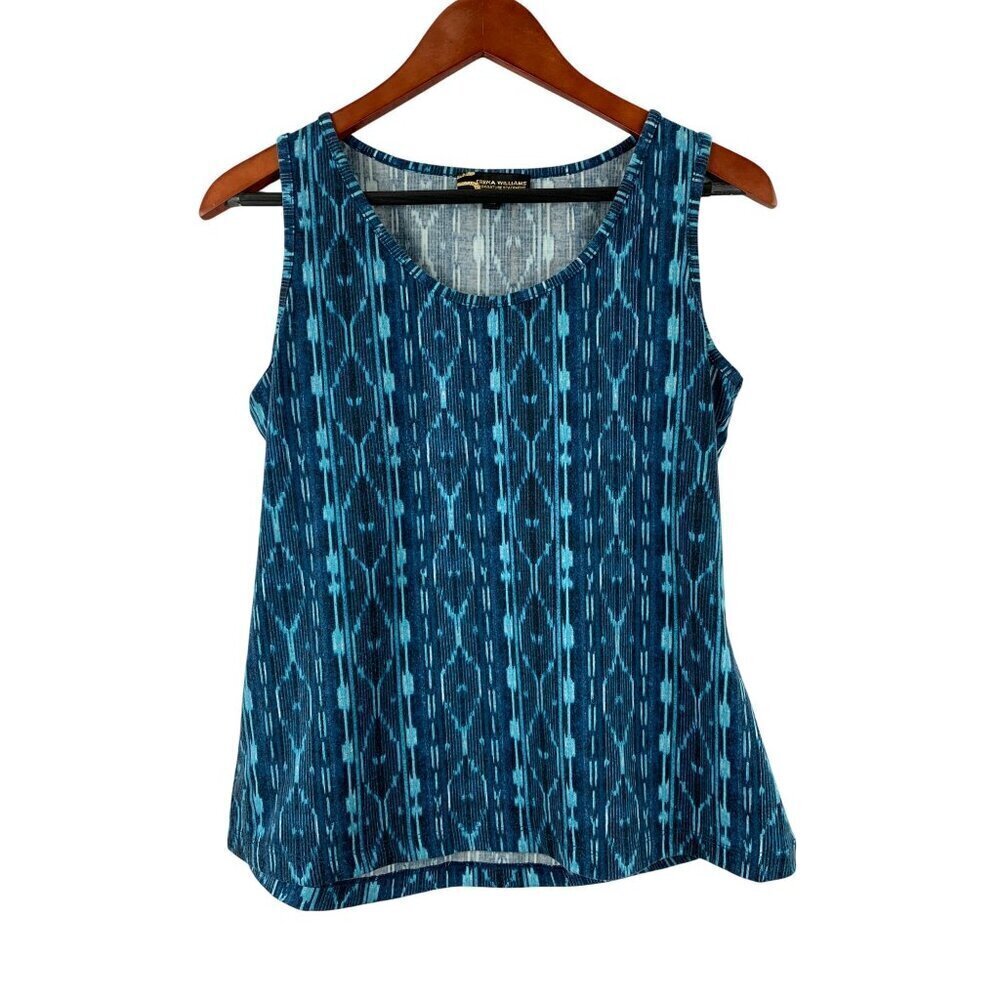 Serena Williams Signature Statement Womens S Blue Patterned Tank Top